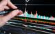 Working with stock market charts. Indicators and trading volumes. Trading. Candlestick chart.