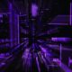 Visualizing data - abstract purple background with motion blur, digital data analysis concept